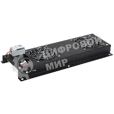 Вентиляторная панель с выключателем и термостатом 2 модуля черная FM05-22M ITK