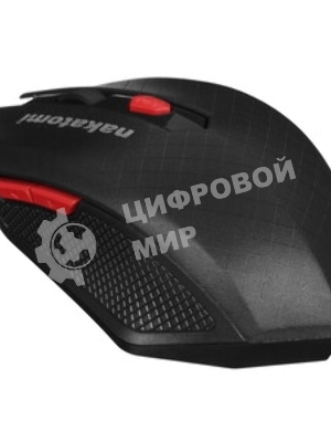 Мышь беспроводная Nakatomi MRON-08U черный, 1600 dpi, радиоканал, USB, кнопки - 6