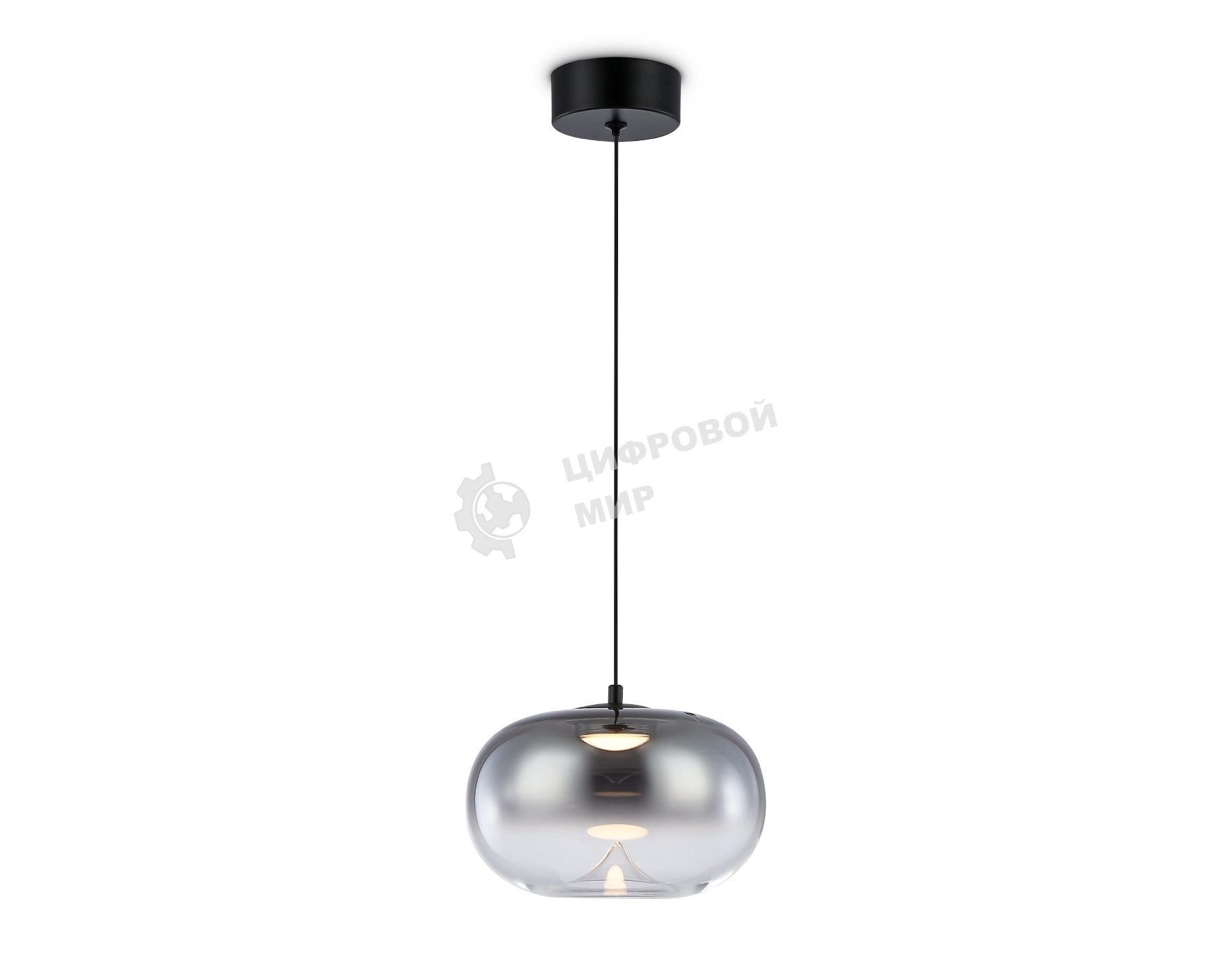 Подвесной светодиодный светильник Ambrella light LH11082 BK/SM черный/дымчатый 4W 3000K D180*130