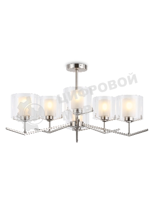 Люстра Ambrella light LH57002/6 SN/FR никель/белый матовый E14/6 max 40W D850*420