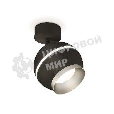 Комплект поворотного светильника Ambrella light XM1102003 SBK/MCH черный песок/хром матовый MR16 GU5.3 LED 3W 4200K (A2210, C1102, N7033)