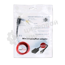 Переходник miniDisplayPort - DisplayPort, Cablexpert A-mDPM-DPF-001, 20M/20F, 16см, черный, пакет