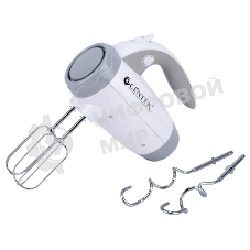 Миксер Centek CT-1114 (белый/серый) 350Вт, 6 скоростей+турбо, взбивание/замешивание