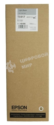 Картридж струйный Epson T5917 (C13T591700) серый (700 мл.) для Stylus 11880