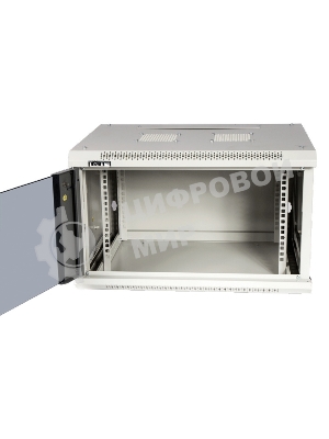 Шкаф настенный серии Pro, 9U 600x450, стеклянная дверь