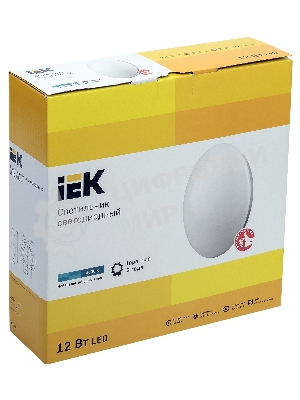 Светильник светодиодный ДПБ 1001 12Вт 4000K IP20 круг бел. IEK LDPB0-1001-12-4000-K01