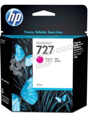 Картридж струйный HP 727 F9J77A пурпурный для HP DJ T1500/T1530/T2500/T2530/T920/T930 (300мл)