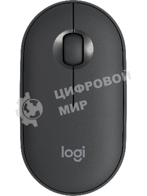 Мышь беспроводная Logitech Pebble M350 графитовый, 1000 dpi, радиоканал, Bluetooth, USB, кнопки - 3