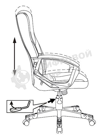 Кресло игровое Zombie 10 черный/белый искусст. кожа/ткань крестовина пластик