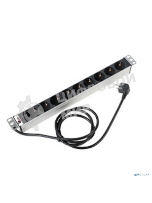 Блок розеток Rem-16 с инд., 9 Shuko, 16A, алюм., 19