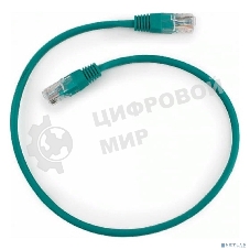 Патч-корд UTP Cablexpert PP12-0.5M/G cat.5e, 0.5м, литой, многожильный, зеленый
