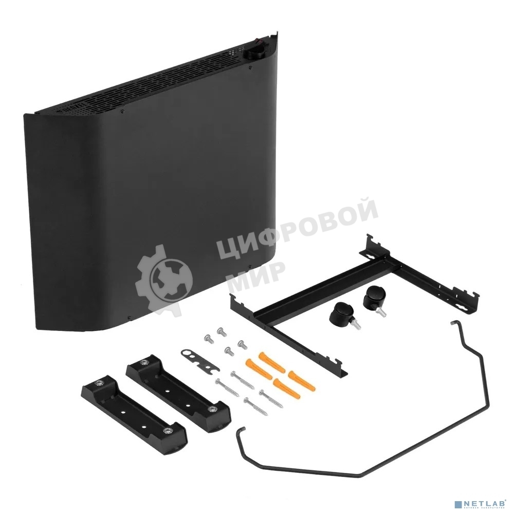 Конвектор электрический Denzel XCE-1000B черный, 1000 Вт, 15 м2, термостат