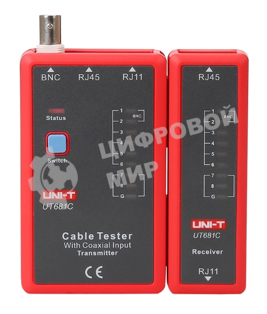 Кабельный тестер Uni-T UT681C, RJ45, RJ 11/12 и BNC