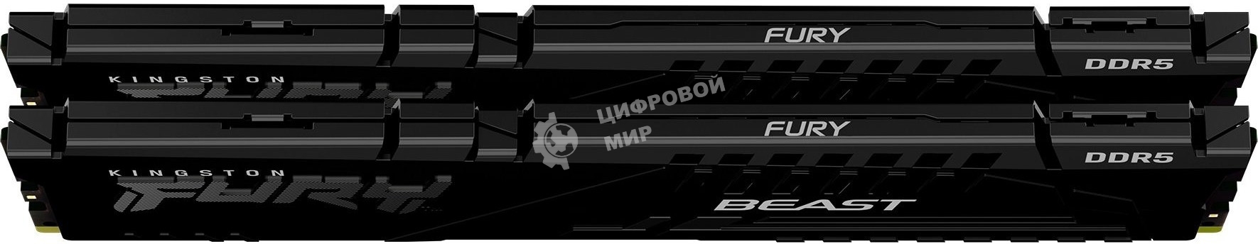 Оперативная память Kingston Fury Beast, DDR5, 16GB (2x8GB), 5600MHz, CL40, DIMM, с радиаторами, черный