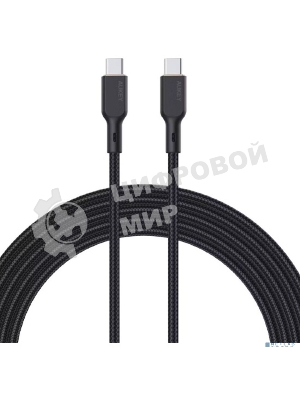 Кабель Aukey Nylon Braided 100w Kevlar 1m черный