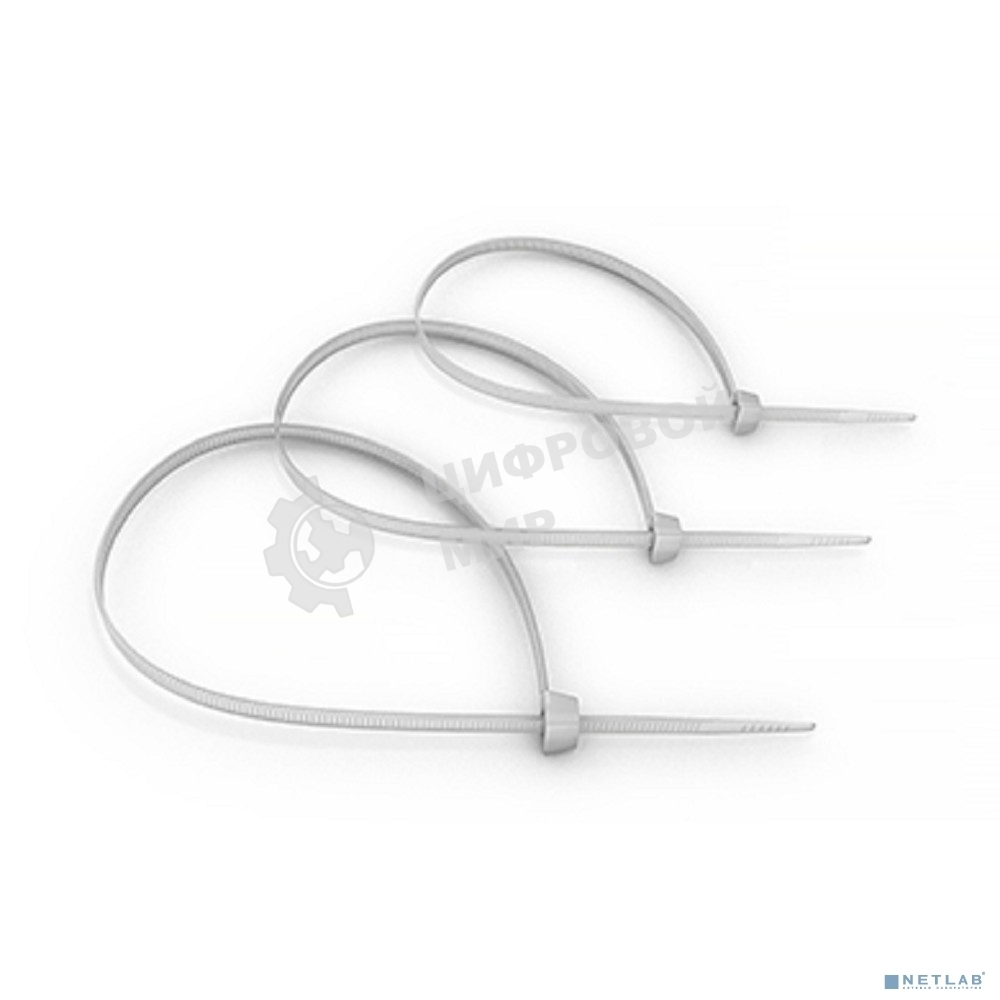 Стяжка кабельная Cabeus, неоткрывающаяся, 2,5 мм Ш, 150 мм Д, 100 шт, материал: нейлон, белый