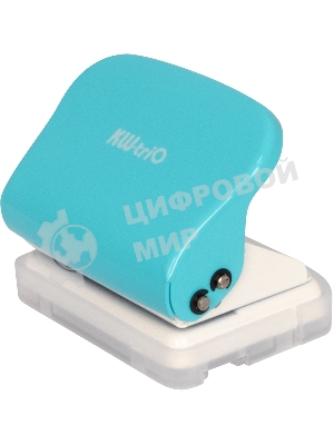 Дырокол Kw-Trio 099H9, до 5 листов, пластик бирюзовый, отверстий: 6