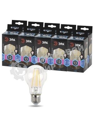 Лампочка светодиодная ЭРА F-LED A60-13W-840-E27 Е27 / Е27 13Вт филамент груша нейтральный белый свет