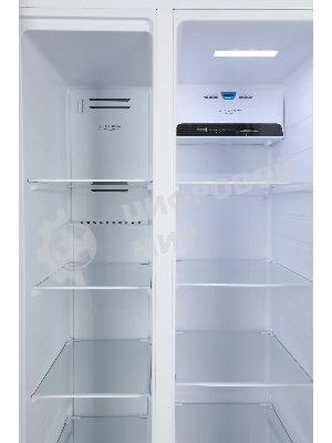 Холодильник Hyundai CS45082F белый двухкамерный 270/180л морозилка снизу, No Frost, Side by Side