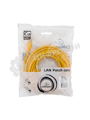 Патч-корд медный UTP Cablexpert PP10-7.5M/Y cat.5, 7.5м, литой, многожильный, желтый