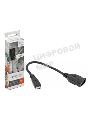 Кабель-переходник Defender microUSB (M) - USB (F)/для подкл. устр. USB Flash, HDD, мыши, и и т.д./поддерж. режим OTG.