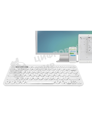 Клавиатура беспроводная Logitech K380, Bluetooth, белый
