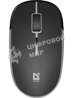 Мышь беспроводная Defender Hit MB-775 черный, 1600 dpi, радиоканал, USB, кнопки - 4
