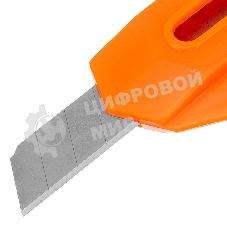 Нож Sparta 18 мм, выдвижное лезвие, для резки обоев, линейка