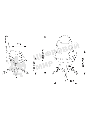 Кресло Zombie 10 черный/красный, экокожа, 120 кг, механизм качания