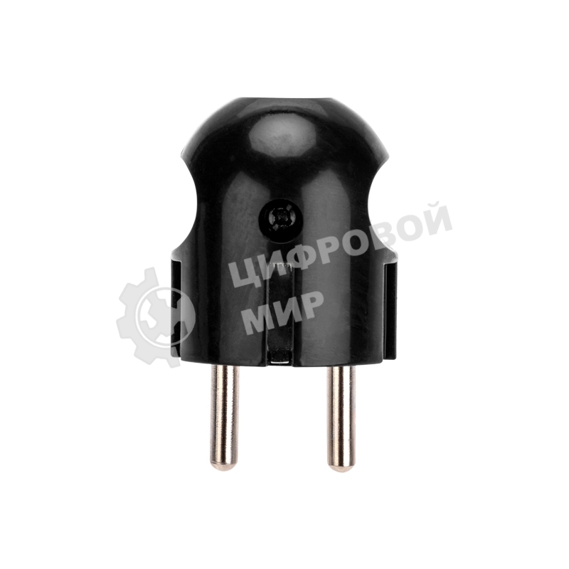 Вилка Евро Rexant прямая с з/к 16А черная