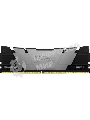 Оперативная память Kingston Fury Renegade, DDR4, 16GB (1x16GB), 3200MHz, CL16, DIMM, с радиатором, серый/черный