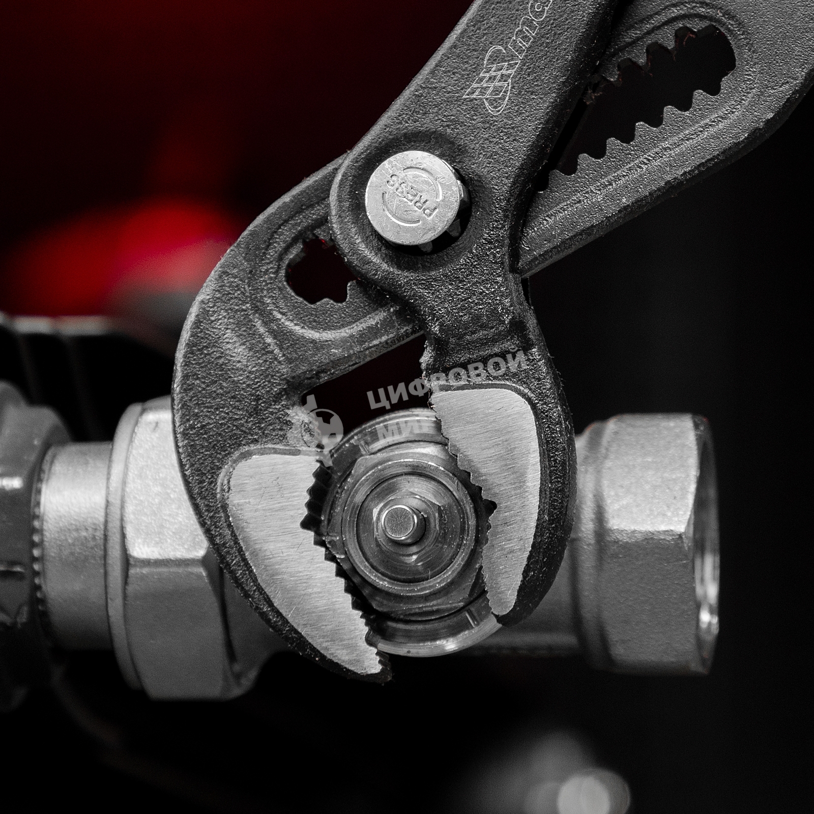 Переставные клещи Matrix 300 мм, кнопочный механизм, хром-ванадий, обливные рукоятки