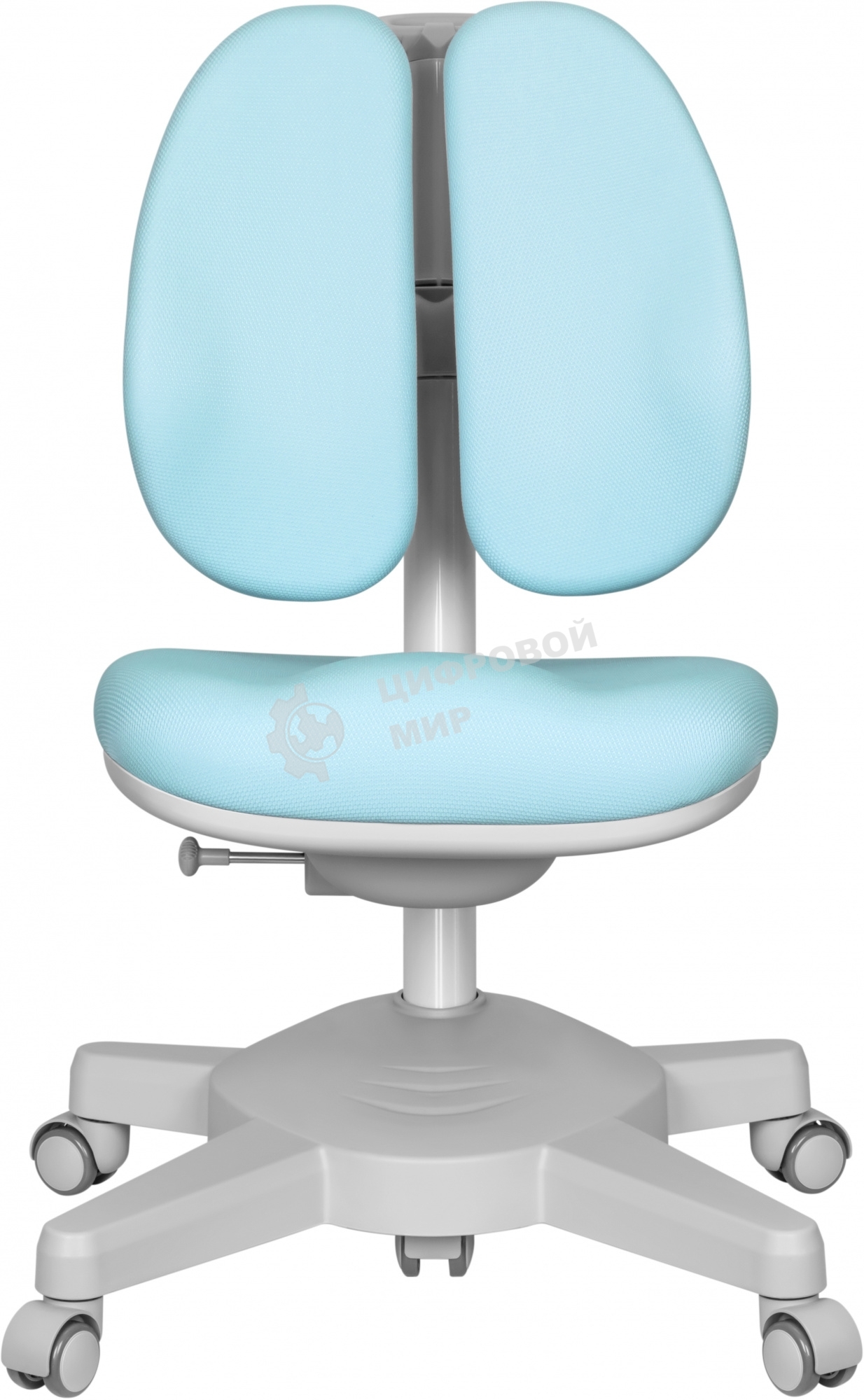 Кресло детское Cactus CS-CHR-3604BL голубой крестов. пластик серый