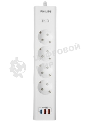 Сетевой фильтр Philips CHP8246WB/51 3м, 4 розетки, белый
