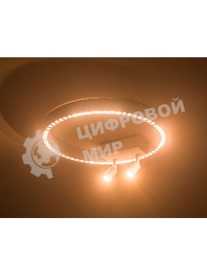Потолочный светодиодный светильник Ambrella light FL5805/1+2 WH белый 25W 3000K/4200K/6400K D400*95 (без ПДУ)