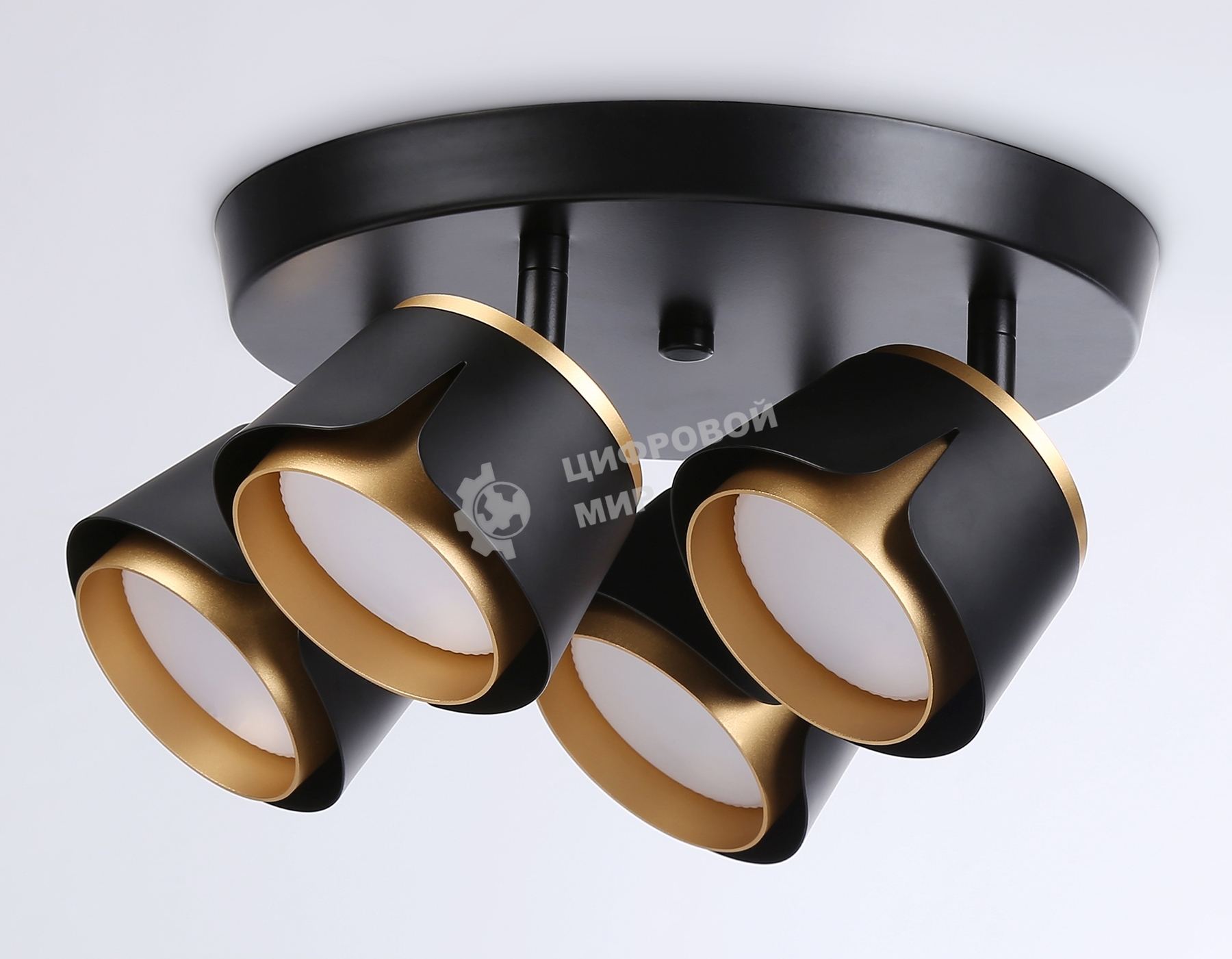 Светильник Ambrella light TN71243/4 BK/GD черный/золото GX53/4 D250*147