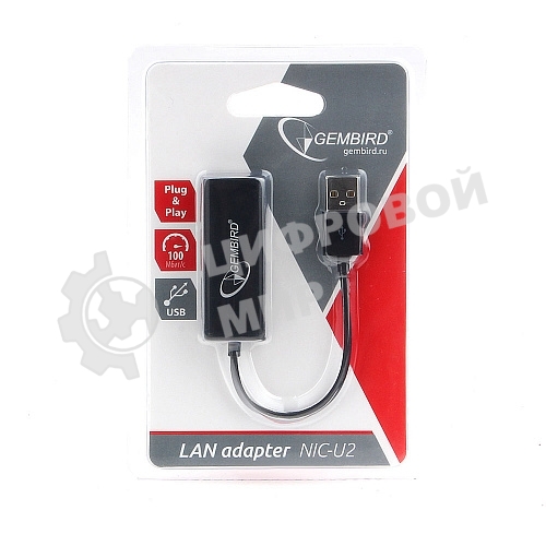 Сетевой адаптер Ethernet Gembird NIC-U2 USB 2.0 - Fast Ethernet adapter