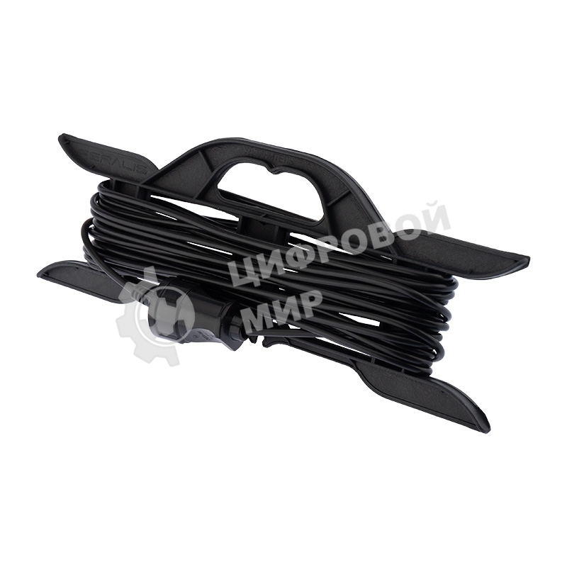 Удлинитель-шнур на рамке PROconnect ПВС 2х0.75, 10 м, б/з, 6 А, 1300 Вт, IP20, черный (Сделано в России)