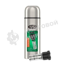 Термос Biostal Охота (1,2 литра), 2 чашки, с ситечком, стальной