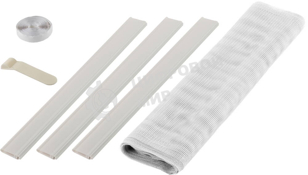 Сетка STAYER 12500-10-22 противомоскитная для двери с креп. лентой и грузиками пэт белая 1.0х2.2 м