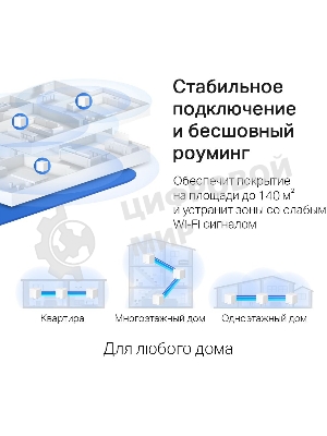 Бесшовный Mesh роутер Mercusys Halo H30G(3-pack) AC1300 10/100/1000BASE-TX