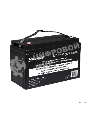 Аккумуляторная батарея ExeGate DT 12100 (12V 100Ah, под болт М6)