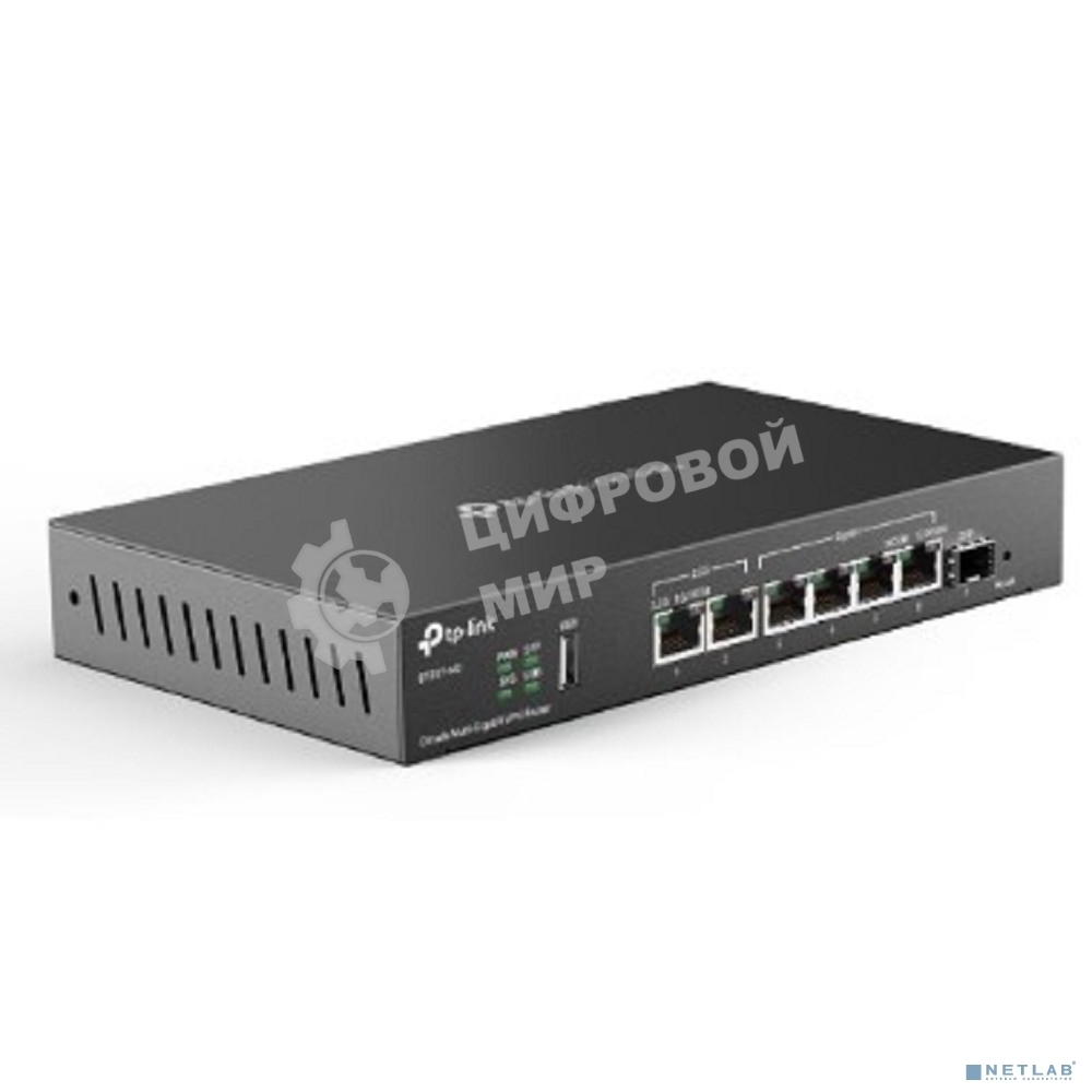 Маршрутизатор VPN TP-Link ER707-M2 Omada с мультигигабитными портами,1 x RJ45 WAN 2,5 Гбит/с, 1 x RJ45 WAN/LAN 2,5 Гбит/с, 1 x SFP WAN/LAN, 4 гиг. порта RJ45 WAN/LAN, 1 порт USB 2.0