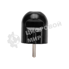 Вилка Евро Rexant прямая с з/к 16А черная