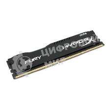 Оперативная память Kingston HyperX Fury Black, DDR4, 8Gb (2x4 GB), 2666 MHz, CL16, радиатор, черный