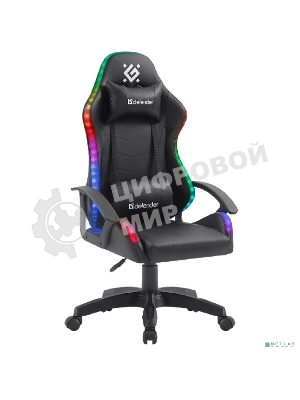 Кресло Defender Factor X RGB черный, экокожа, 120 кг