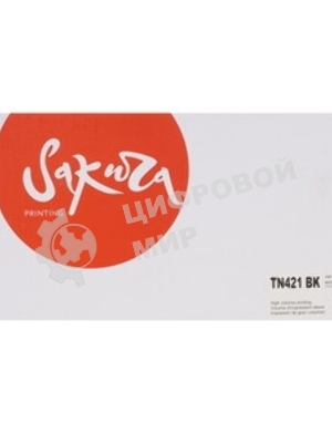 Картридж лазерный Sakura TN421BK для Brother HL-8260DCW, DCP-8410, MFC-8690, черный, 3 000к.