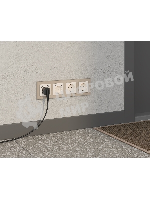 Комплект механизма электрической розетки ALFA Жемчуг 2USB A+A 18W (быстрая зарядка) с/з QUANT (AP2090, VM155) MA209010