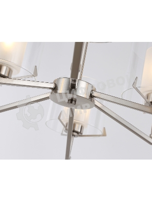 Люстра Ambrella light LH57002/6 SN/FR никель/белый матовый E14/6 max 40W D850*420