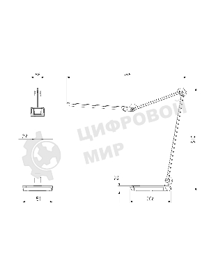 TL70240 / Светильник светодиодный настольный Great графит